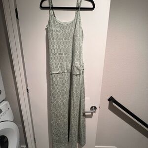 Toad&Co Light Green Patterned Maxi Dress